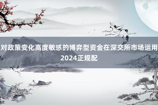 对政策变化高度敏感的博弈型资金在深交所市场运用2024正规配